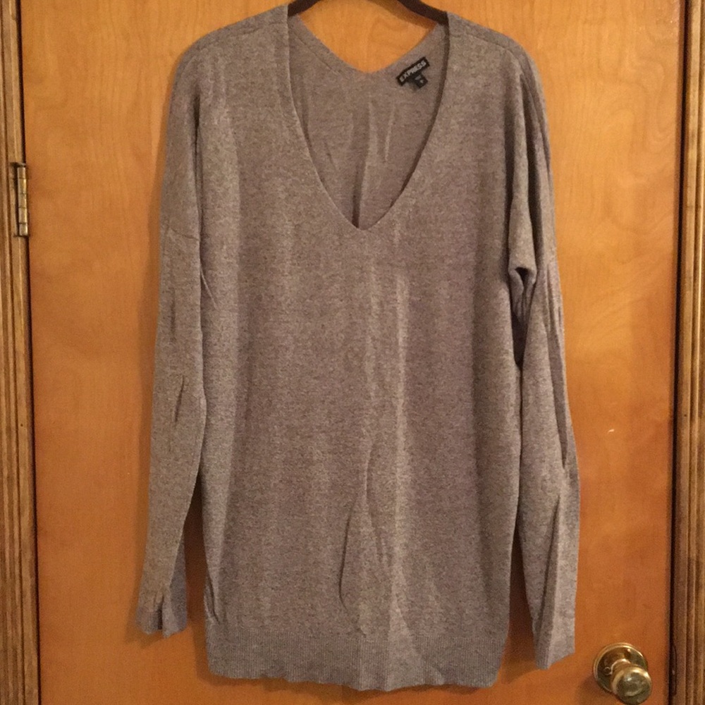 Express Women’s Oversized V-neck Sweater